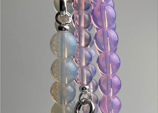Ouranos 3-Stack| Opalite Beaded Chainlet