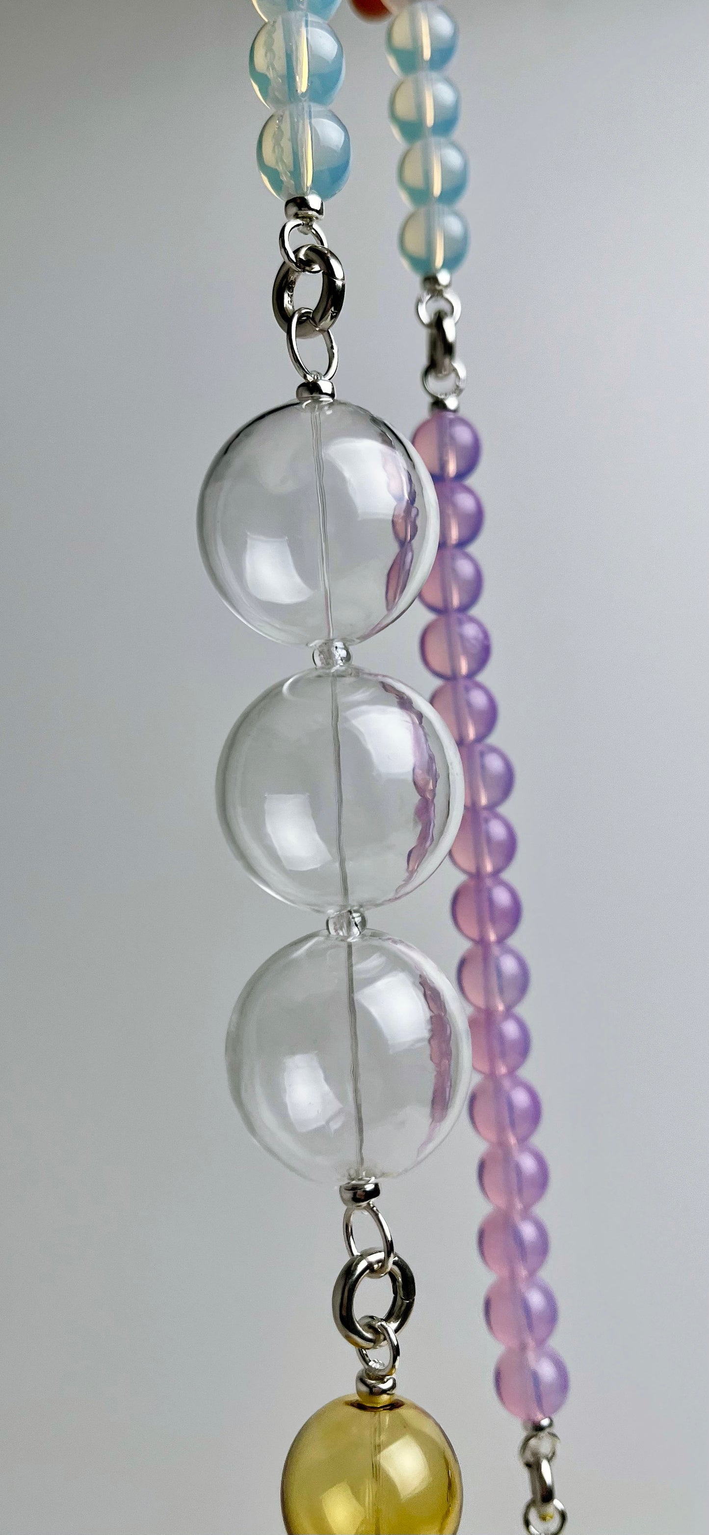 Såp Bubbla | Blown Glass Spheres Necklace | Clear