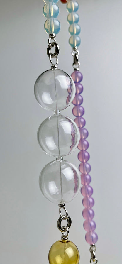 Såp Bubbla | Blown Glass Spheres Necklace | Clear