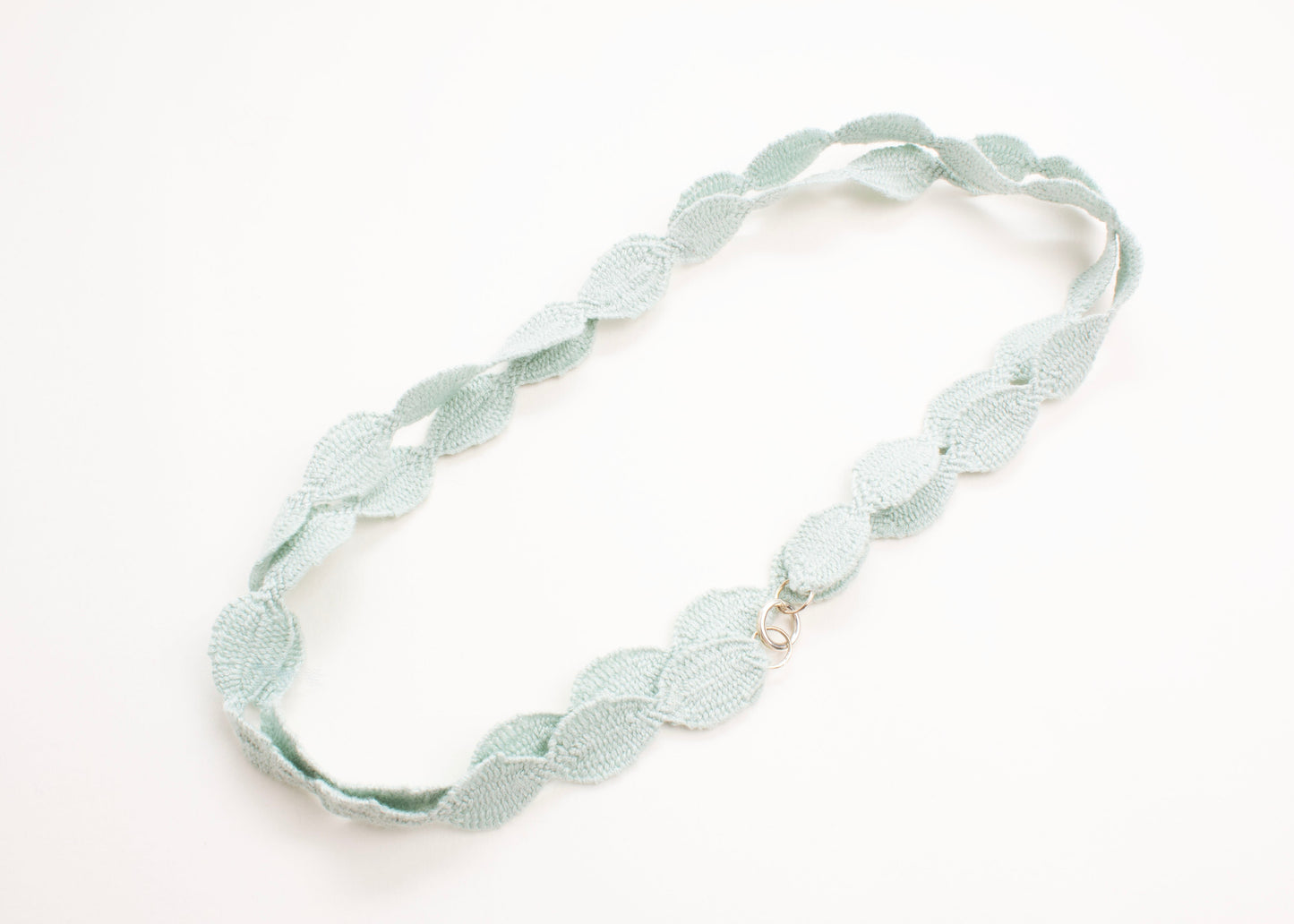 Lei Lei | Organic Cotton Woven Ovals Necklace - Tangerine