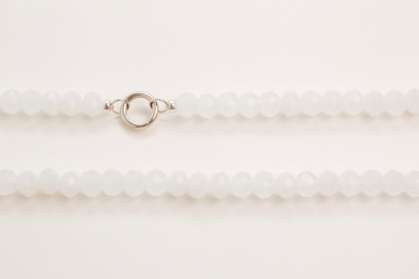 Glazed Glass | Glass Beaded Necklace - Jordbær Is