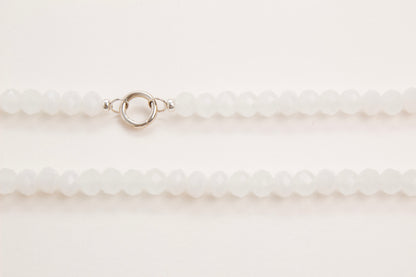 Glazed Glass | Glass Beaded Necklace - Jordbær Is