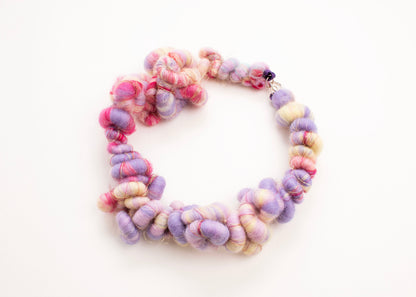Snʌɡəl | Chunky Merino Wool Necklace - Hydrangea Harmony